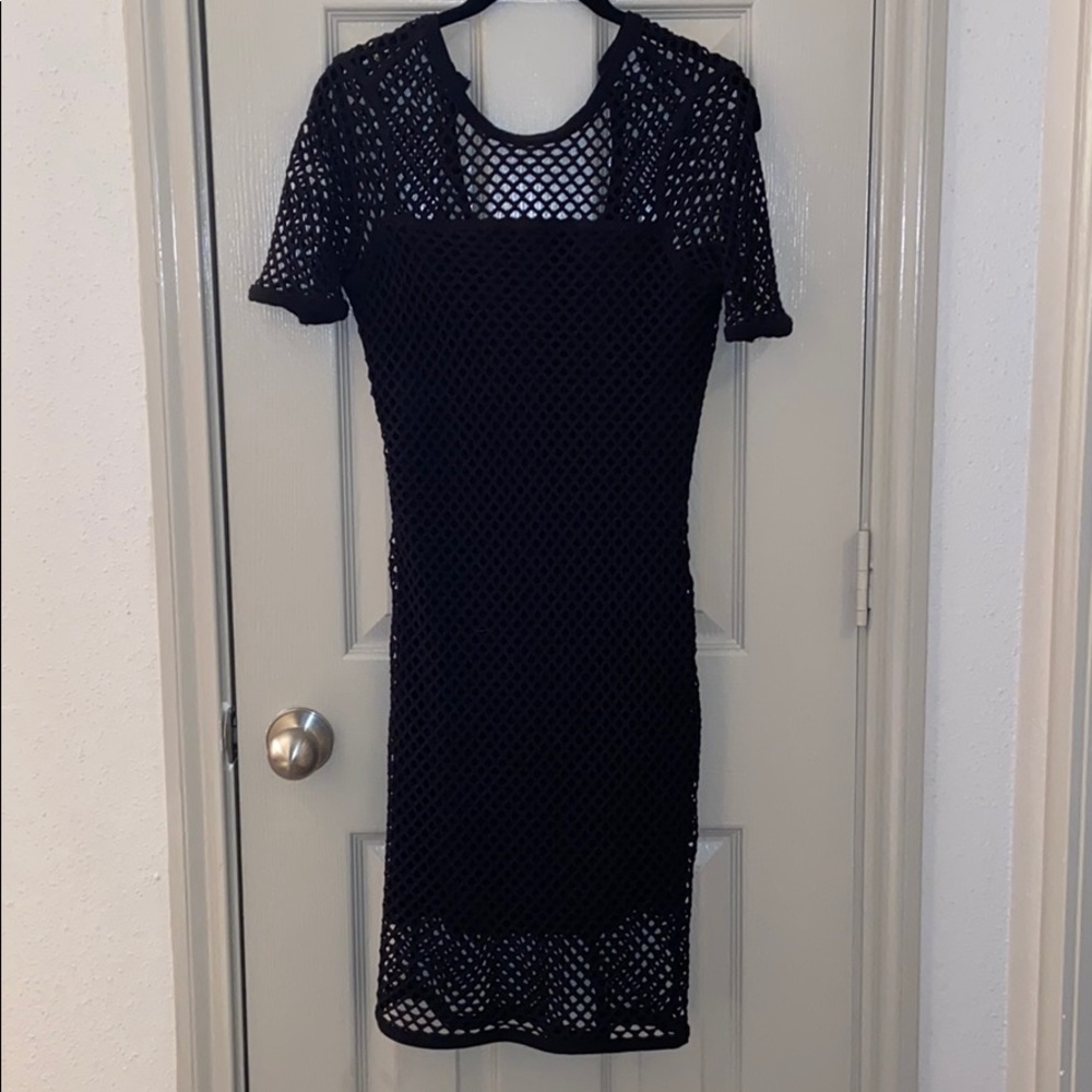 1. State Black mesh Dress